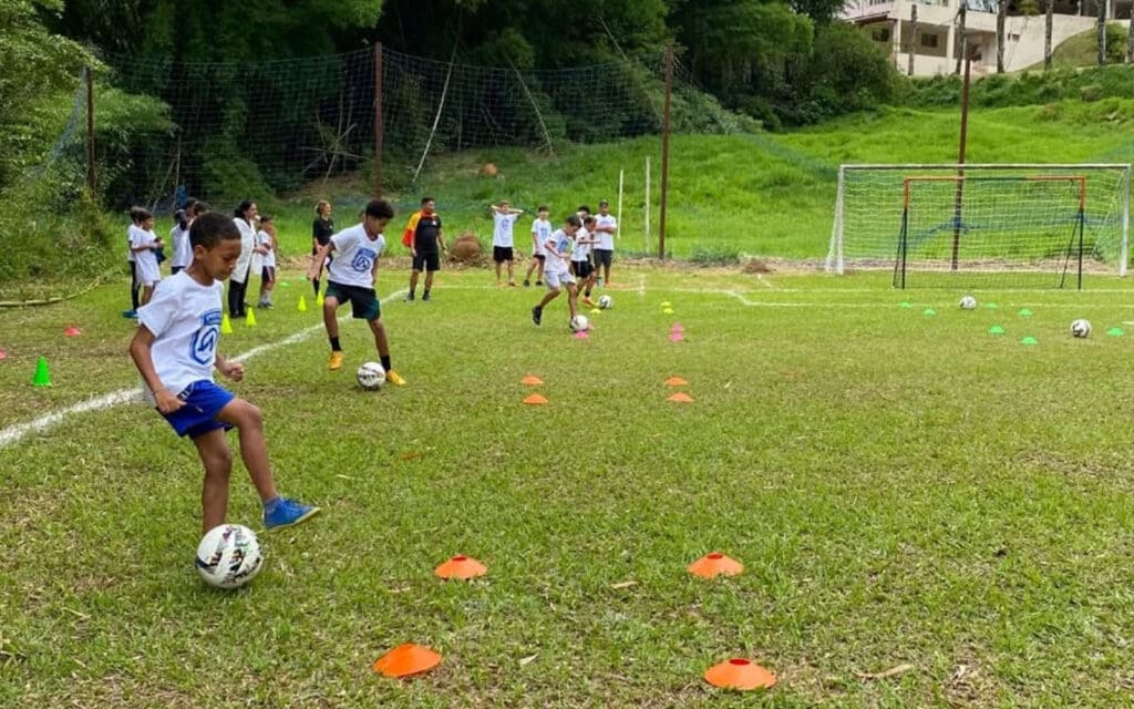 af brazil-kids doing football drills