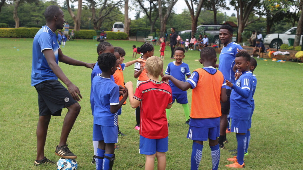 Mannschaftsbesprechung des FC Rosslyn